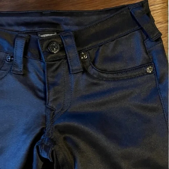 Rare Vintage True Religion satin shiny skinny leg jeans style #WP83592 Vintage